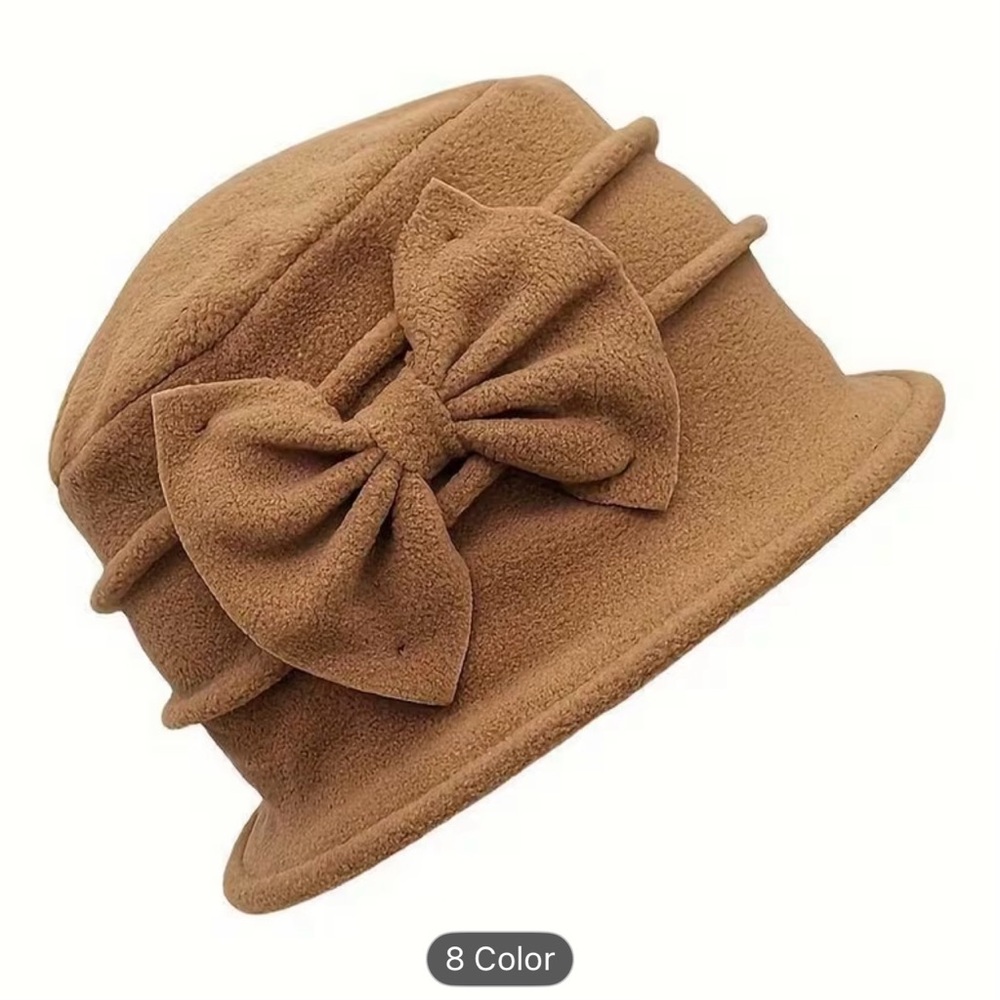 🥳 2 for $15 🥳 Stylish Tan Bow Cloche Bucket Hat
